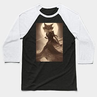 Kitsune Warrior Baseball T-Shirt